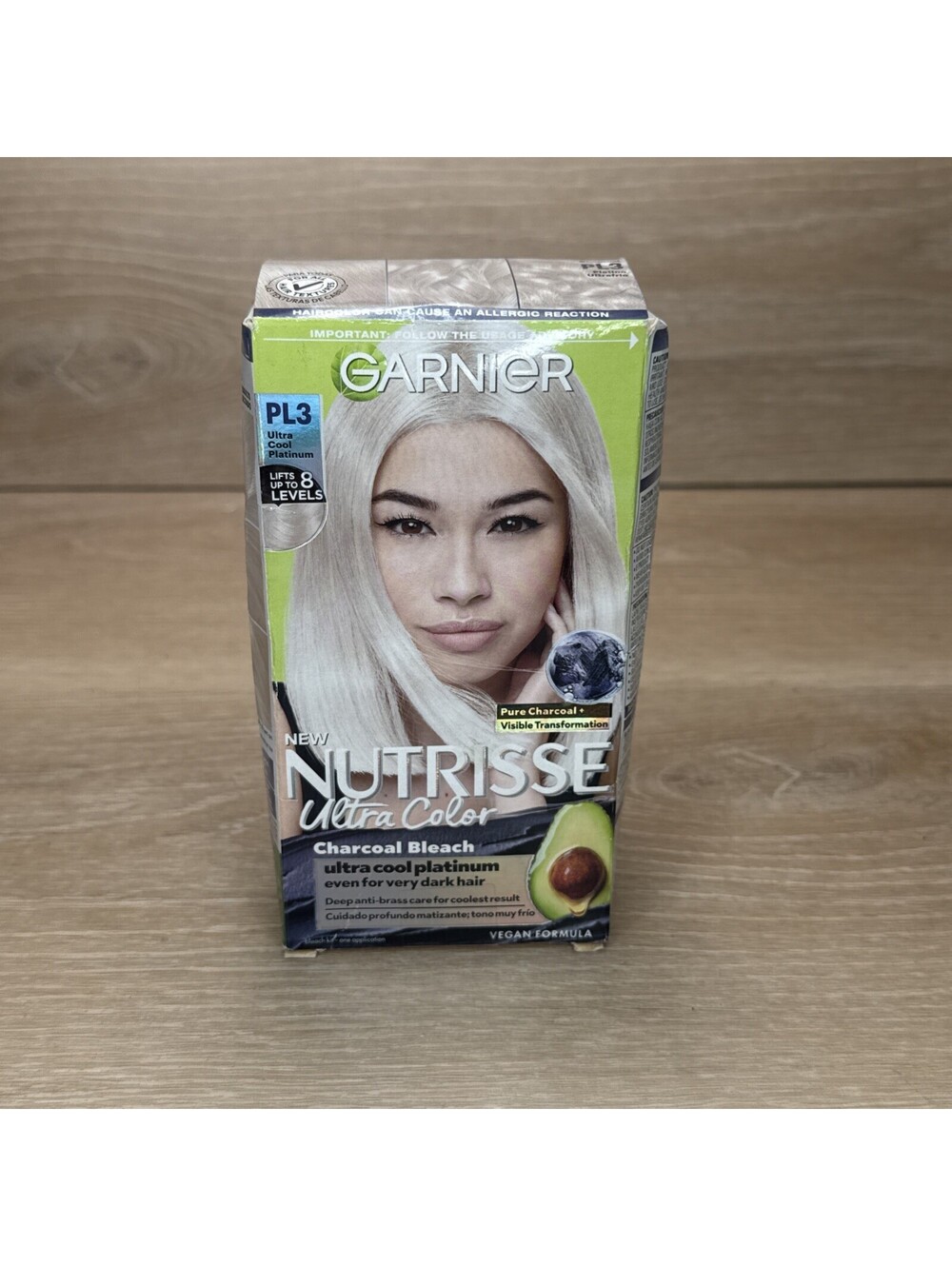 Garnier Nutrisse Ultra Color Charcoal Hair Bleach - PL3 Ultra Cool Platinum: Cre